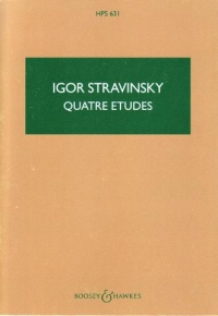 Stravinsky Four Studies Study Score Hps631 Sheet Music Songbook