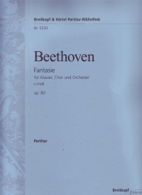 Beethoven Choral Fantasia Full Score Sheet Music Songbook