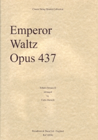 Strauss Emperor Waltz String Quartet Score Sheet Music Songbook
