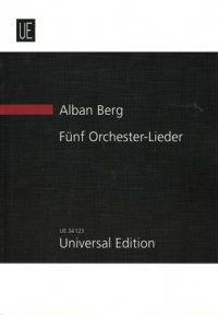 Berg 5 Orchesterlieder Op4 Study Score Sheet Music Songbook