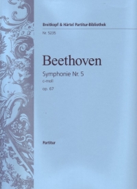 Beethoven Symphony No 5 Op67 Cmin Full Score Sheet Music Songbook