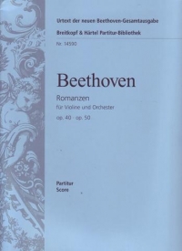 Beethoven Romances Op40/50 G/fmaj Full Score Sheet Music Songbook