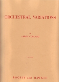 Copland Orchestral Variations Full Score Sheet Music Songbook