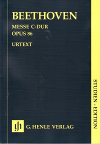 Beethoven Mass C Op86 Study Score Sheet Music Songbook