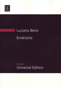 Berio Eindrucke Study Score Sheet Music Songbook