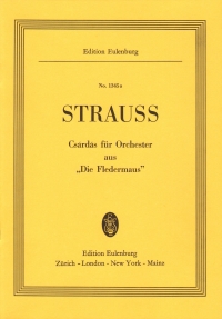 Strauss Csardas From Die Fledermaus Study Score Sheet Music Songbook