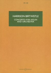 Birtwistle Concerto For Violin & Orchestra Study S Sheet Music Songbook