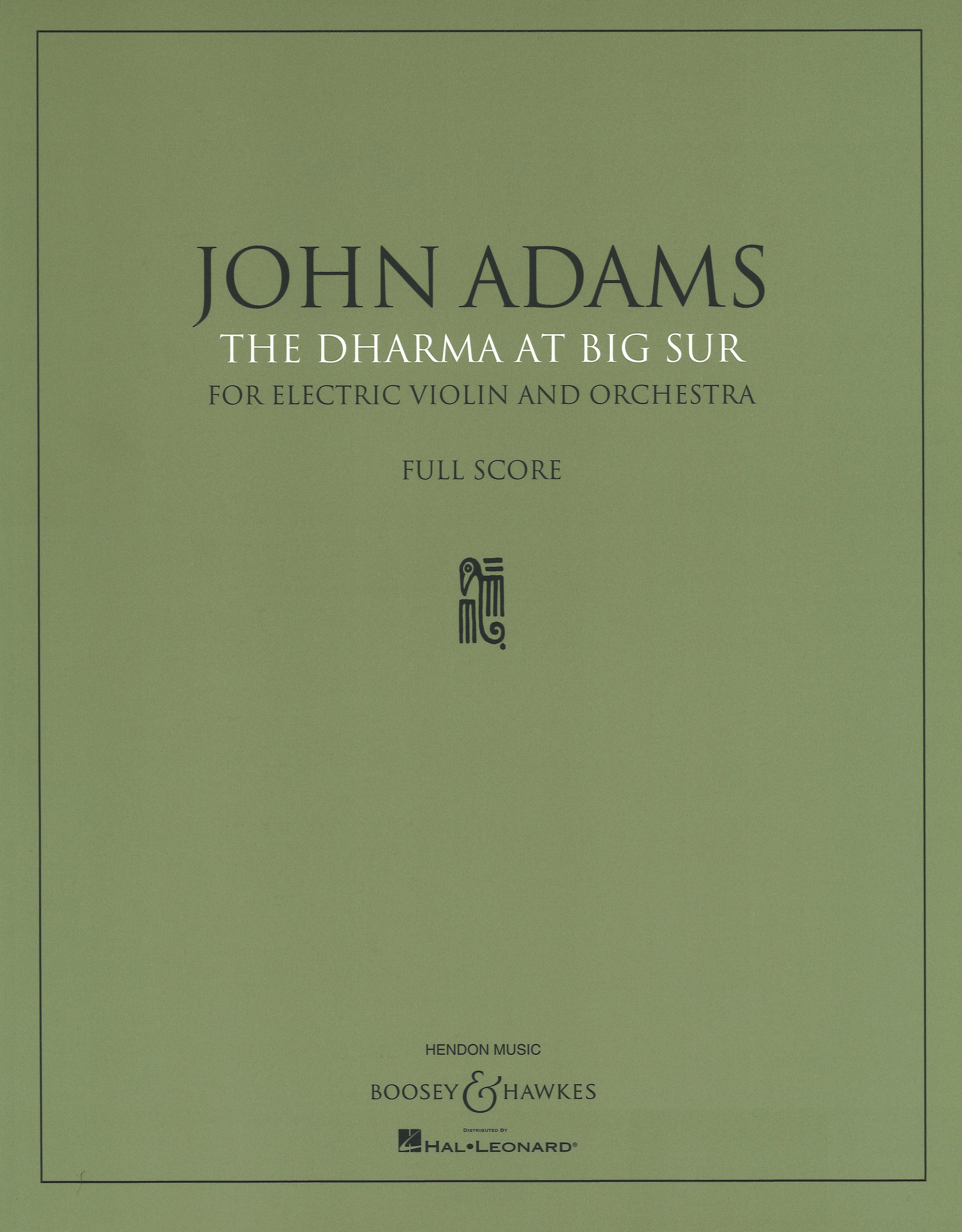 Adams The Dharma At Big Sur Full Score Sheet Music Songbook