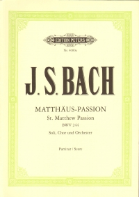 Bach St Matthew Passion Ochs Study Score Sheet Music Songbook