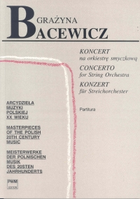 Bacewicz Concerto For String Orchestra Score Sheet Music Songbook