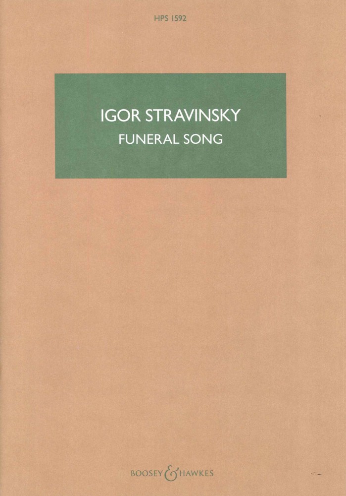 Stravinsky Funeral Song Hps Study Score Sheet Music Songbook