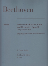 Beethoven Choral Fantasy C Minor Op80 Score Sheet Music Songbook