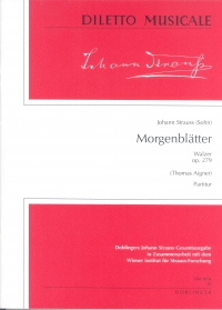 Strauss Ii Morgenblatter Op279 Orchestra Score Sheet Music Songbook