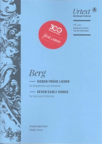 Berg Seven Early Songs Voice & Orchestra Study Sc Sheet Music Songbook