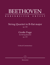 Beethoven Str Qtet Op130 & Op 133 Crit Commentary Sheet Music Songbook