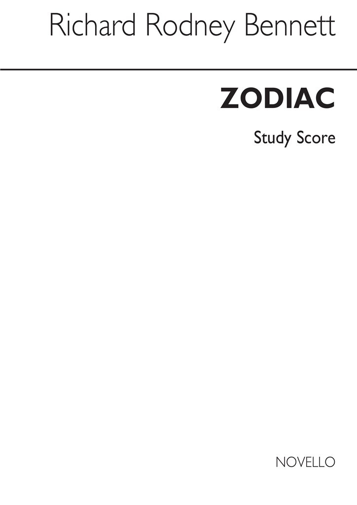 Bennett Zodiac Study Score Sheet Music Songbook