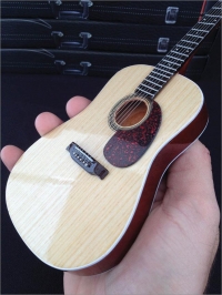 Natural Finish Acoustic Model Miniature Guitar Sheet Music Songbook