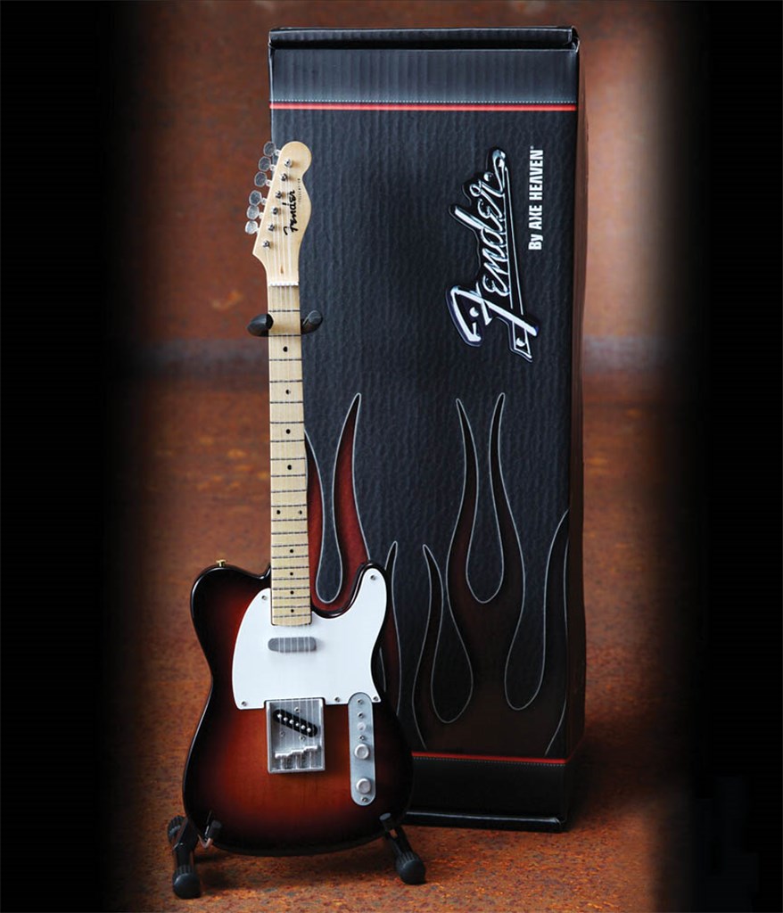 Fender Telecaster Sunburst Finish Miniature Guitar Sheet Music Songbook