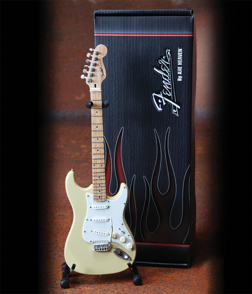 Fender Stratocaster Cream Finish Miniature Guitar Sheet Music Songbook
