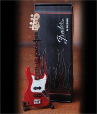 Fender Jazz Bass Classic Red Finish Miniature Guit Sheet Music Songbook