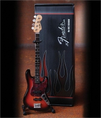 Fender Jazz Bass 3 Color Sunburst Miniature Guitar Sheet Music Songbook