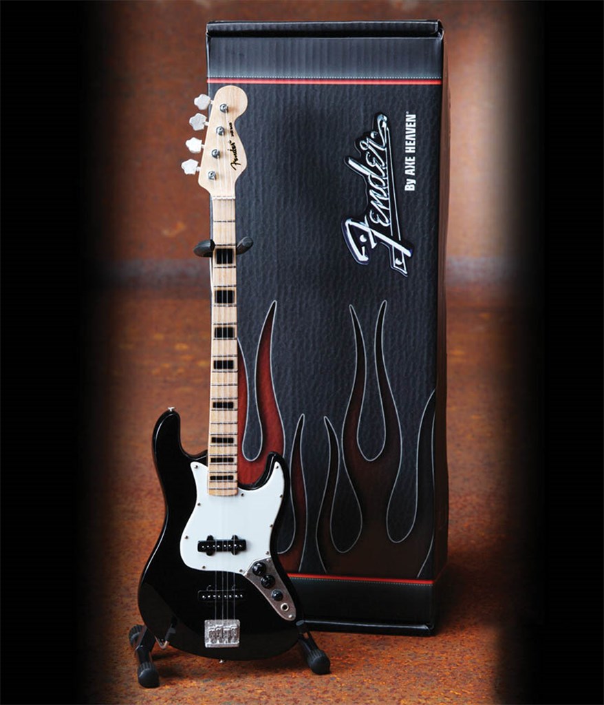 Fender Jazz Bass Black Finish Miniature Guitar Sheet Music Songbook