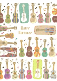 Greetings Card Birthday Guitars Bontempi Sheet Music Songbook