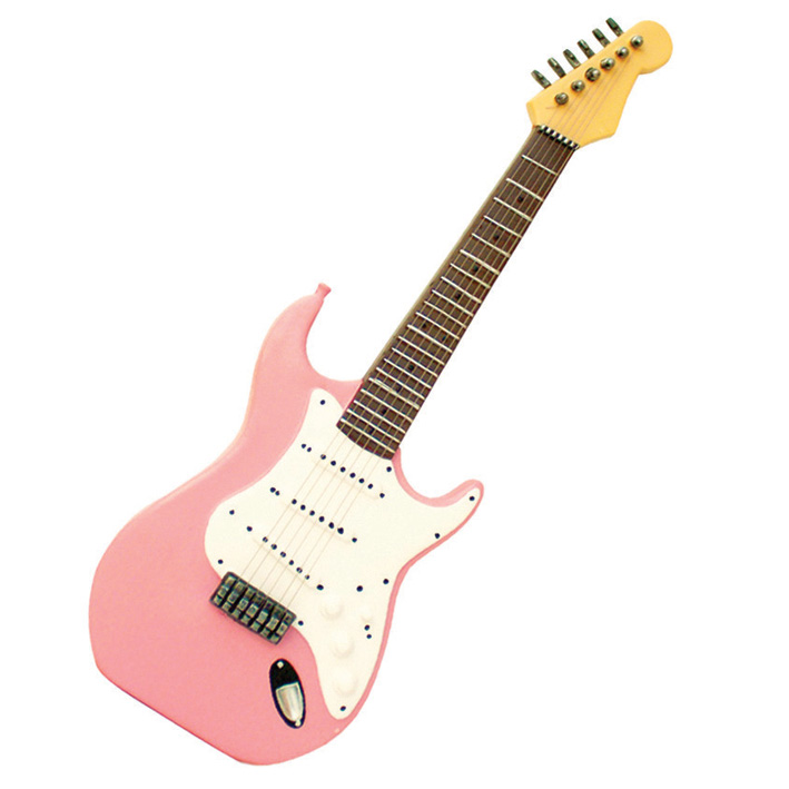 Wall Art Pink Electric Guitar Sheet Music Songbook