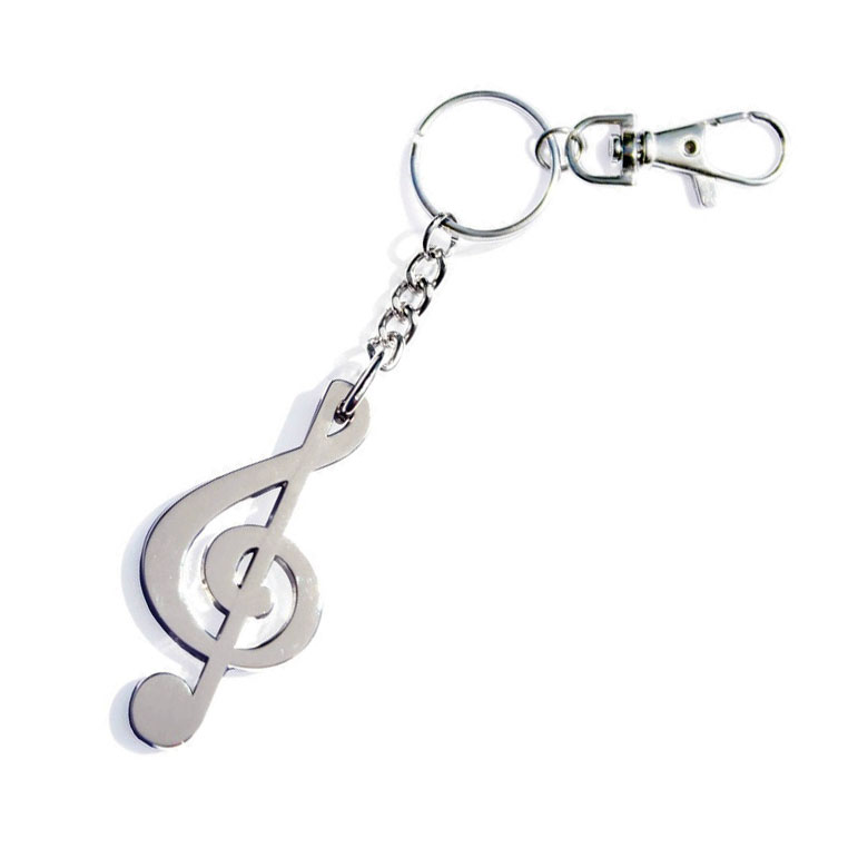 Metal Key Ring Treble Clef Sheet Music Songbook