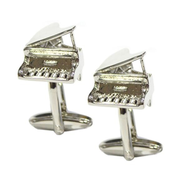 Cufflinks Grand Piano With Open Lid Sheet Music Songbook