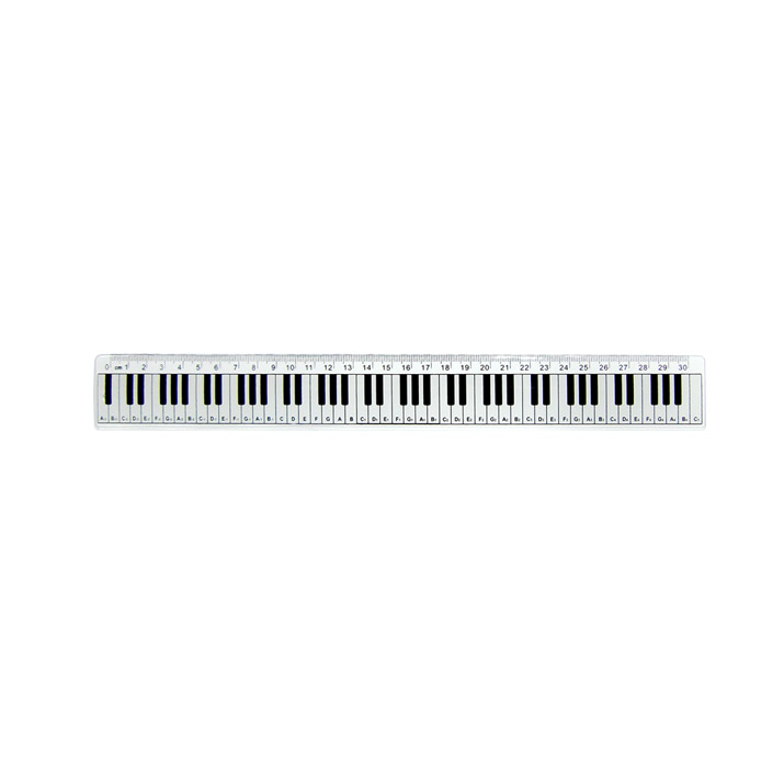 Ruler 30cm Keyboard Design Clear Sheet Music Songbook