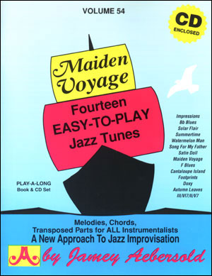 Aebersold 054 Maiden Voyage Book & Cd Sheet Music Songbook