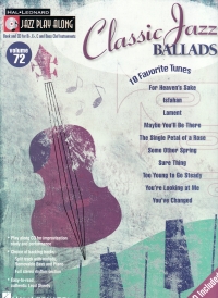 Jazz Play Along 72 Classic Jazz Ballads Book & Cd Sheet Music Songbook