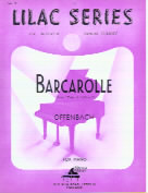 Lilac 002 Offenbach Barcarolle Sheet Music Songbook