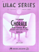 Lilac 007 Bach Jesu Joy (chorale) Sheet Music Songbook