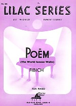 Lilac 064 Fibich Poem Sheet Music Songbook