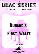 Lilac 078 Durand First Waltz Sheet Music Songbook