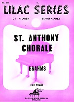 Lilac 092 Brahms St Anthony Chorale Sheet Music Songbook
