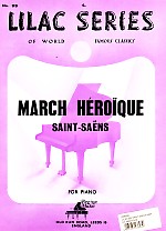 Lilac 093 Saint-saens March Heroique Sheet Music Songbook