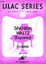 Lilac 102 Chabrier Spanish Waltz Sheet Music Songbook
