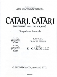 Catari Catari Cardillo Key Eb Sheet Music Songbook
