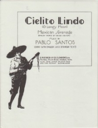 Cielito Lindo (o Lonely Moon) Santos Sheet Music Songbook