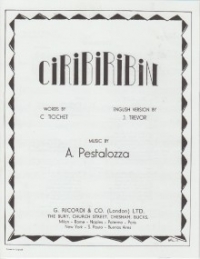 Ciribiribin Pestalozza Sheet Music Songbook