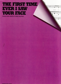 First Time Ever I Saw Your Face Roberta Flack Sheet Music Songbook