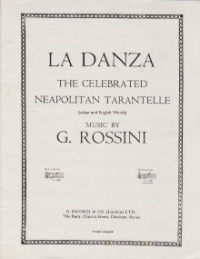 La Danza Rossini Key A Minor Sheet Music Songbook
