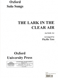 Lark In The Clear Air Tate Key Bb High Sheet Music Songbook