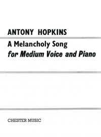 Melancholy Song Hopkins Medium Voice Sheet Music Songbook