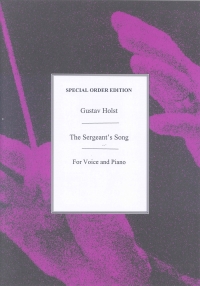 Sergeants Song Holst Key G Minor Sheet Music Songbook