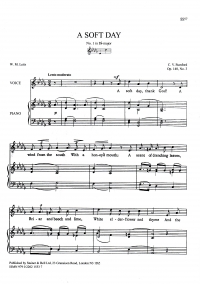 Soft Day Stanford Key Db Sheet Music Songbook