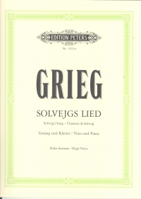 Solveigs Song Grieg Amin (high) Sheet Music Songbook